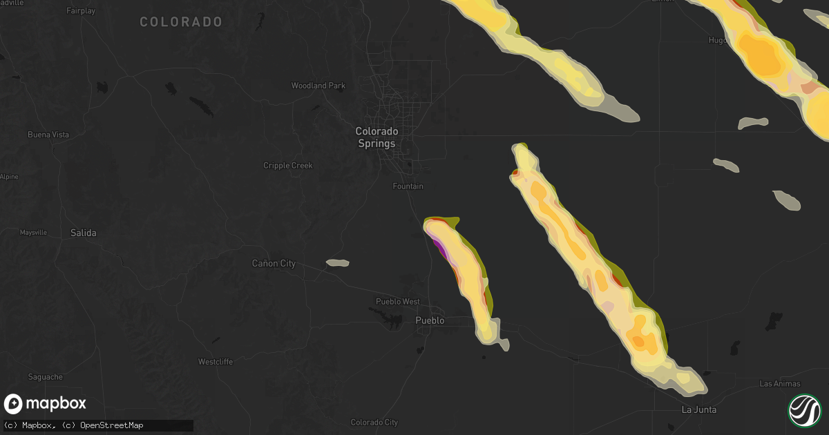 Hail map in Fountain, CO on September 20, 2026