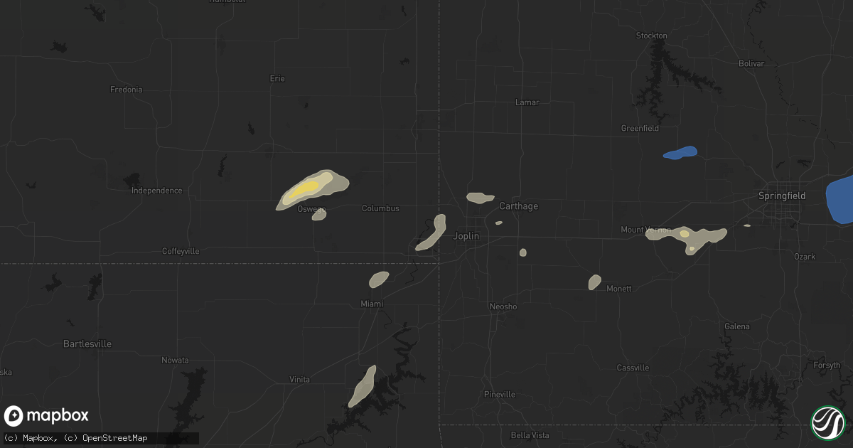 Hail map in Galena, KS on September 20, 2026