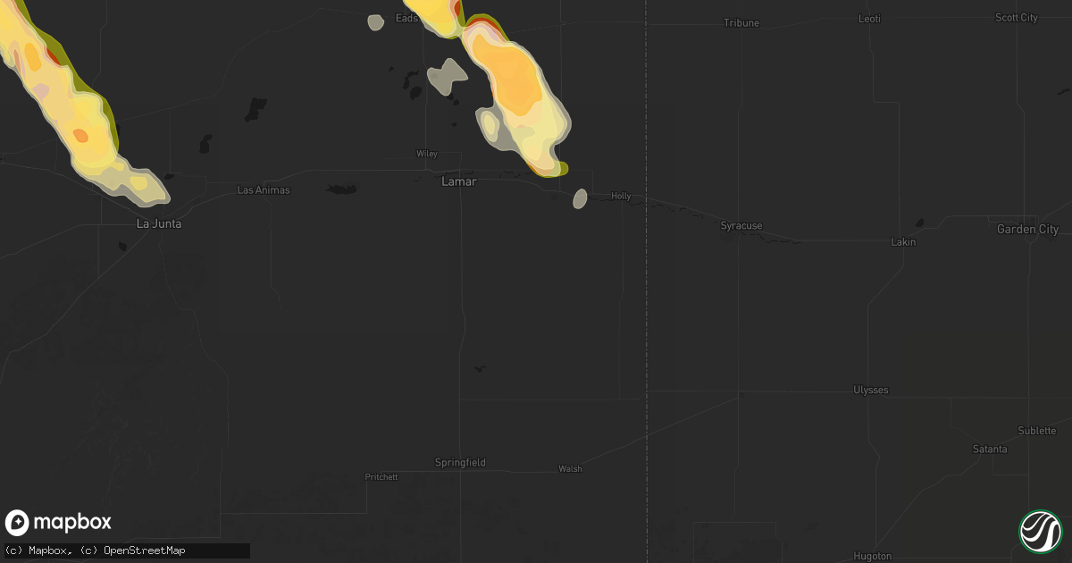 Hail map in Granada, CO on September 20, 2026