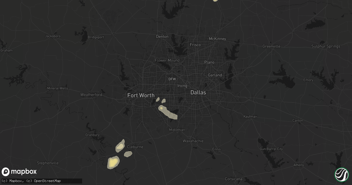 Hail map in Grand Prairie, TX on September 20, 2026