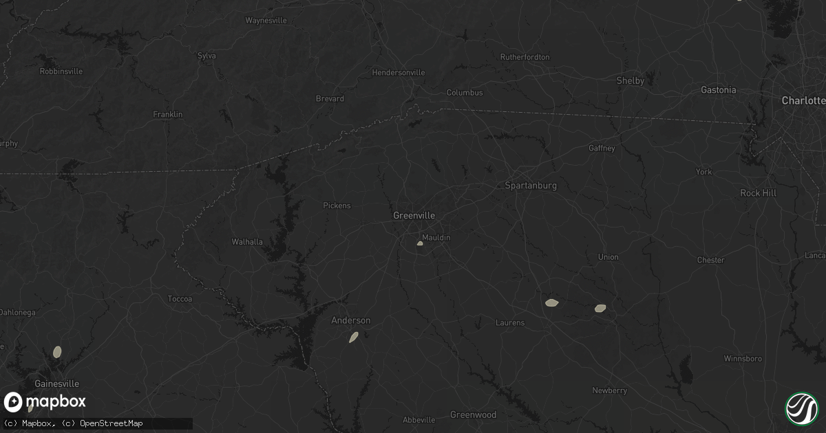 Hail map in Greenville, SC on September 20, 2026
