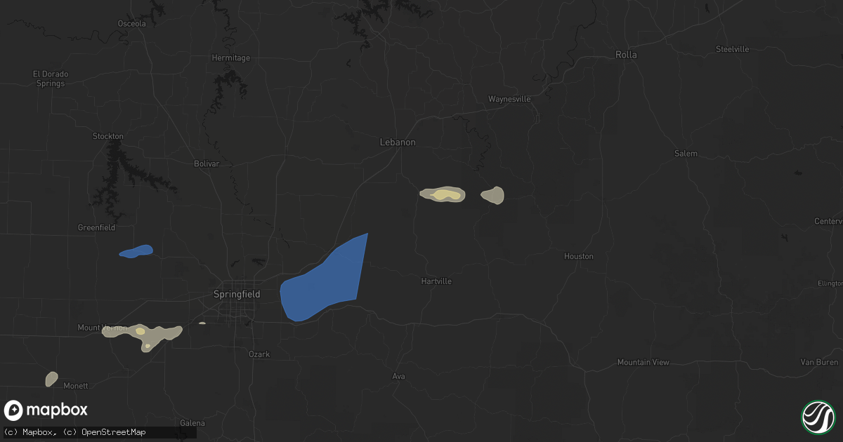 Hail map in Grovespring, MO on September 20, 2026