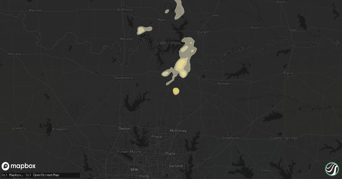 Hail map in Howe, TX on September 20, 2026