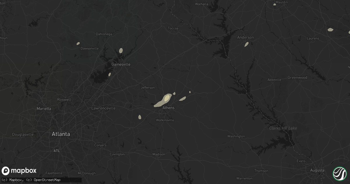 Hail map in Hull, GA on September 20, 2026