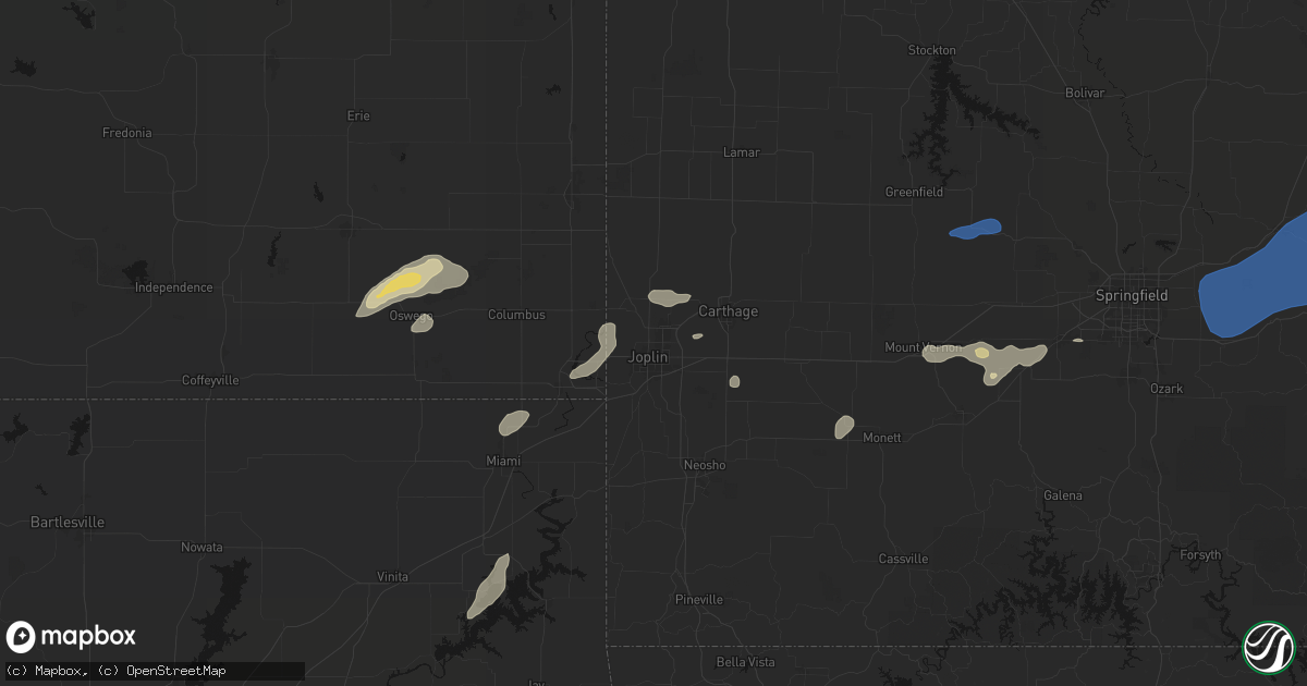Hail map in Joplin, MO on September 20, 2026