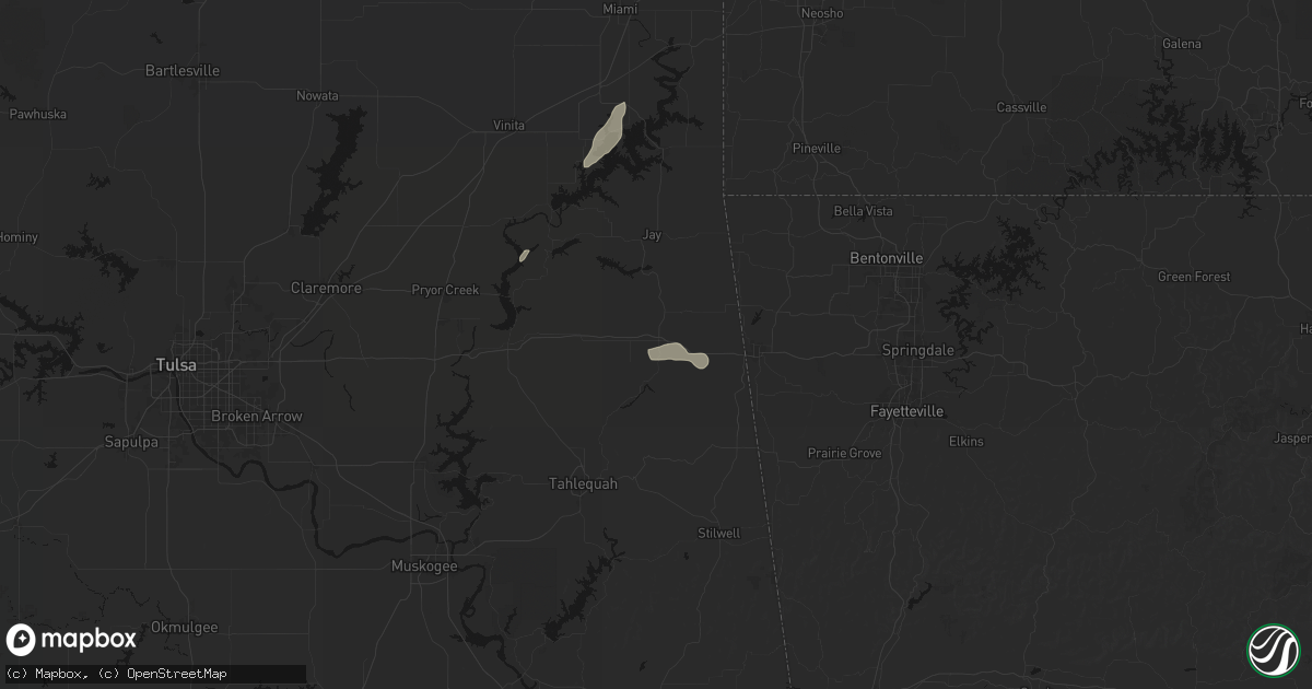 Hail map in Kansas, OK on September 20, 2026