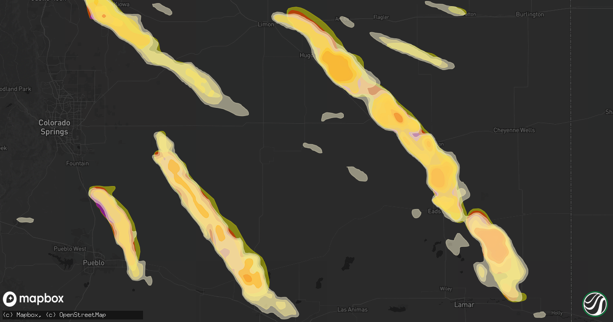 Hail map in Karval, CO on September 20, 2026