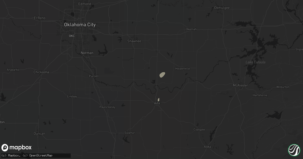 Hail map in Konawa, OK on September 20, 2026