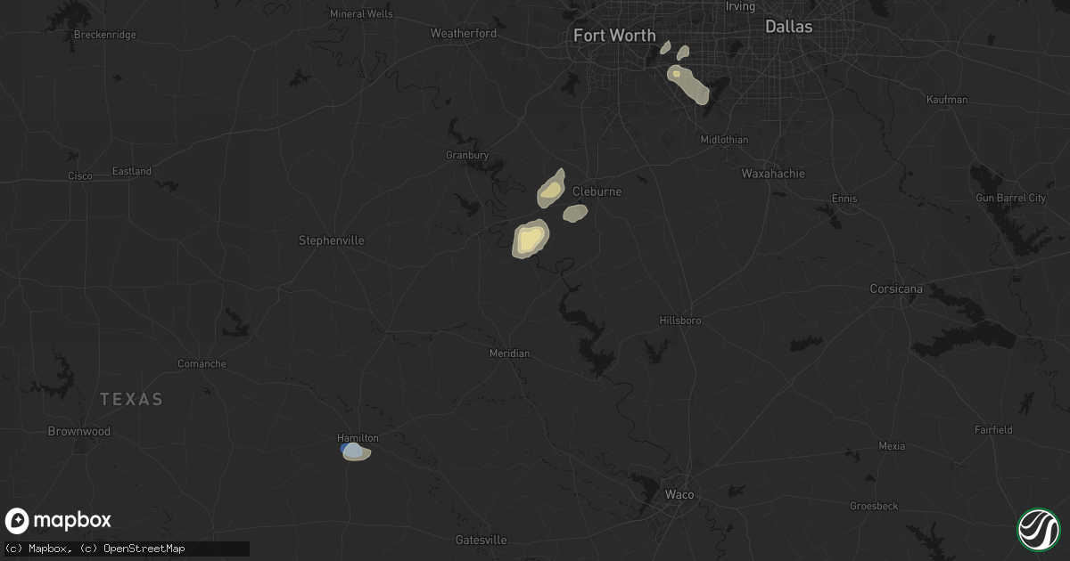 Hail map in Kopperl, TX on September 20, 2026