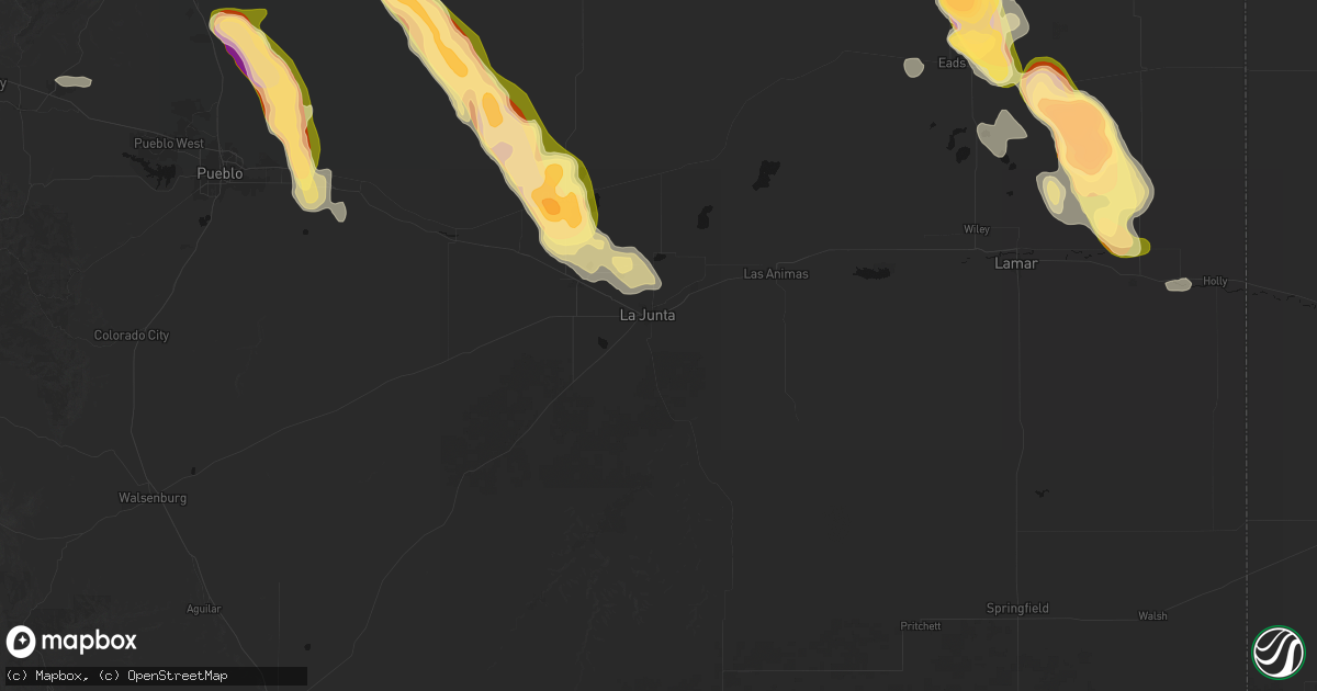 Hail map in La Junta, CO on September 20, 2026