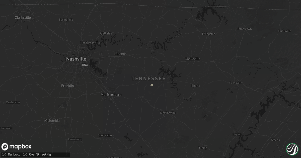 Hail map in Liberty, TN on September 20, 2026