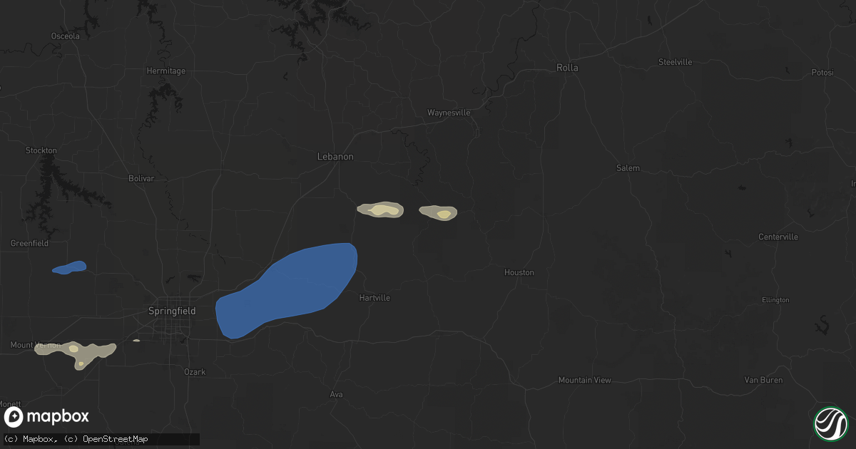 Hail map in Lynchburg, MO on September 20, 2026