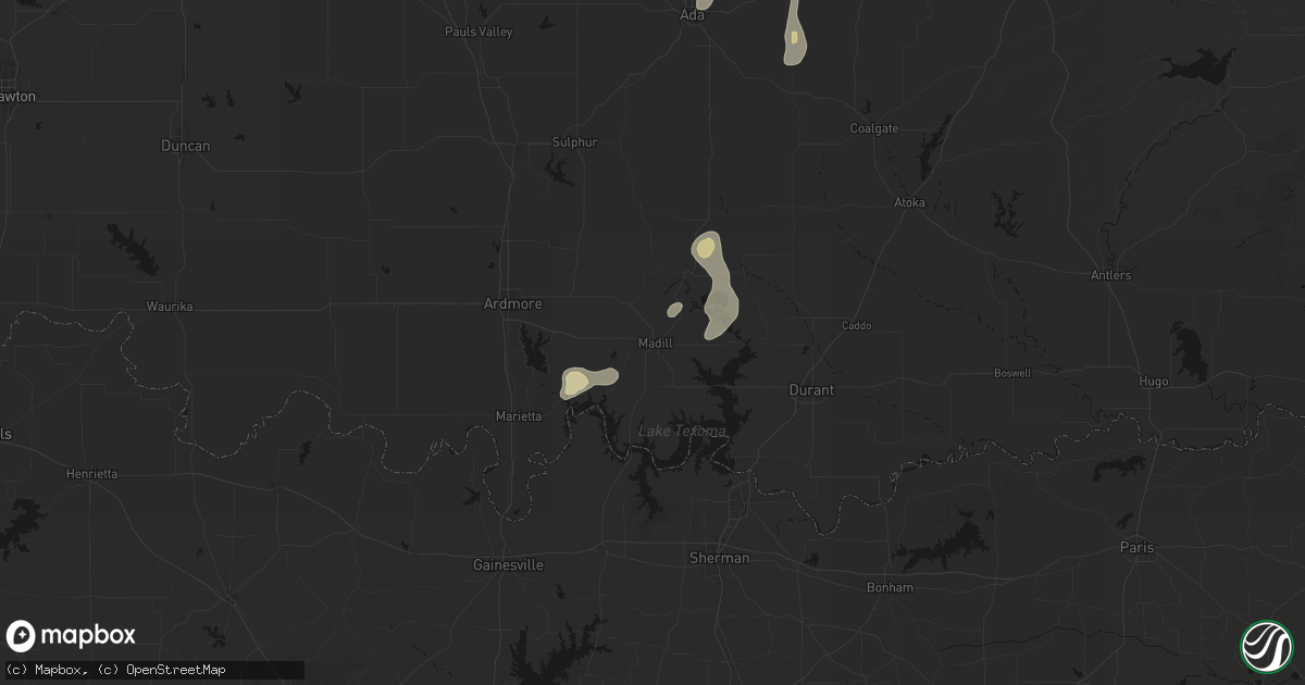 Hail map in Madill, OK on September 20, 2026