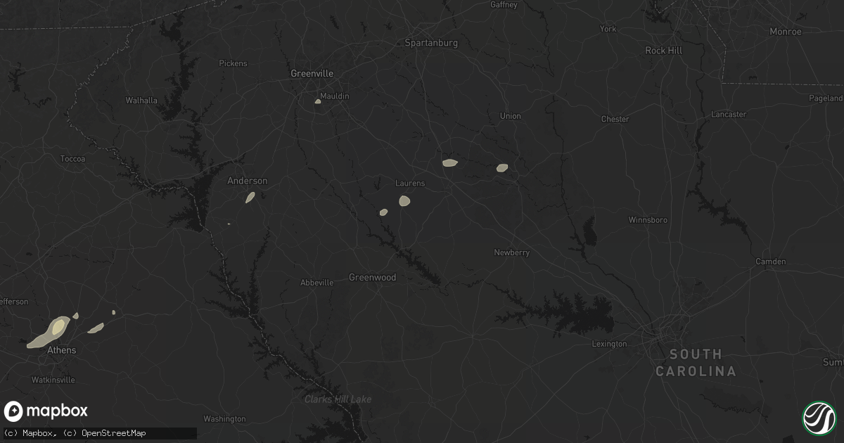 Hail map in Mountville, SC on September 20, 2026