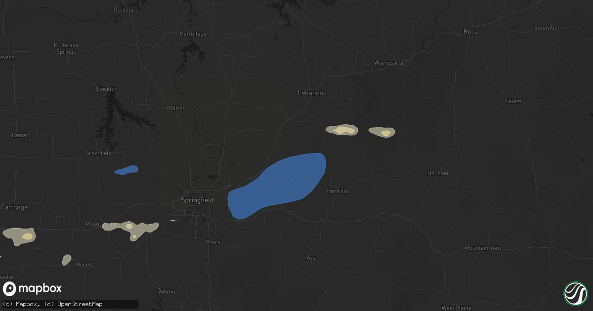 Hail map in Niangua, MO on September 20, 2026