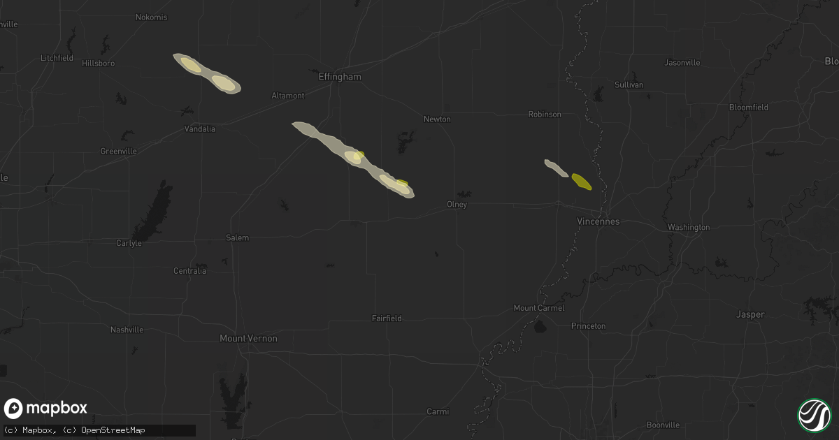 Hail map in Noble, IL on September 20, 2026