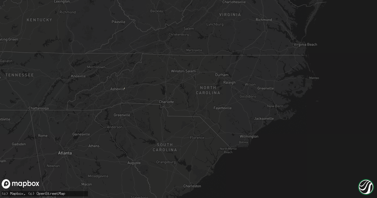 Hail map in North Carolina on September 20, 2026