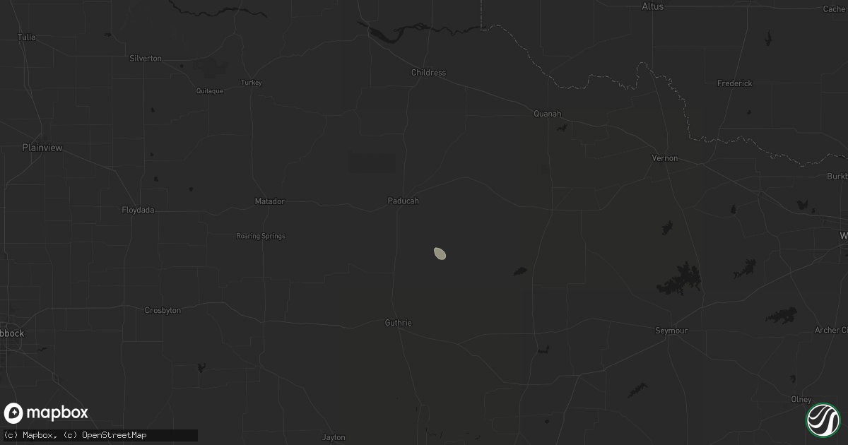 Hail map in Paducah, TX on September 20, 2026