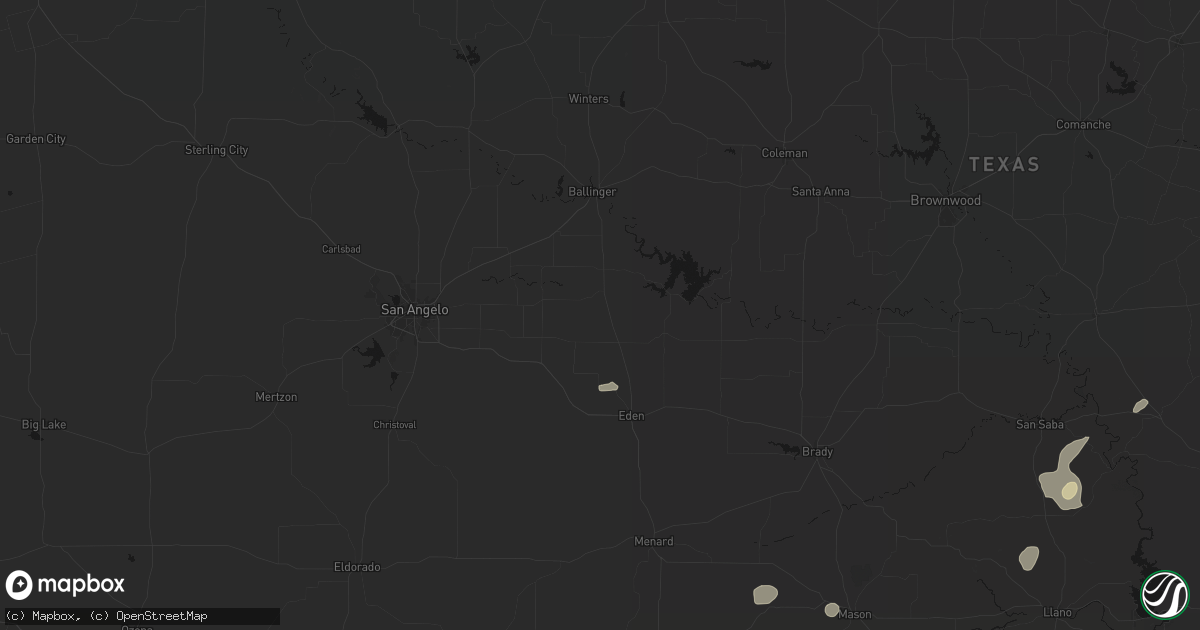 Hail map in Paint Rock, TX on September 20, 2026