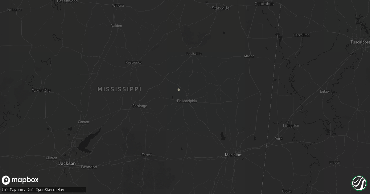 Hail map in Philadelphia, MS on September 20, 2026