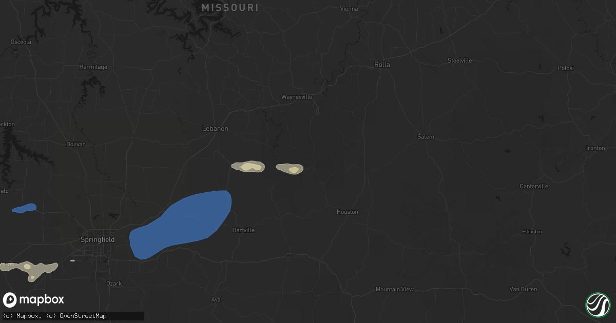 Hail map in Plato, MO on September 20, 2026