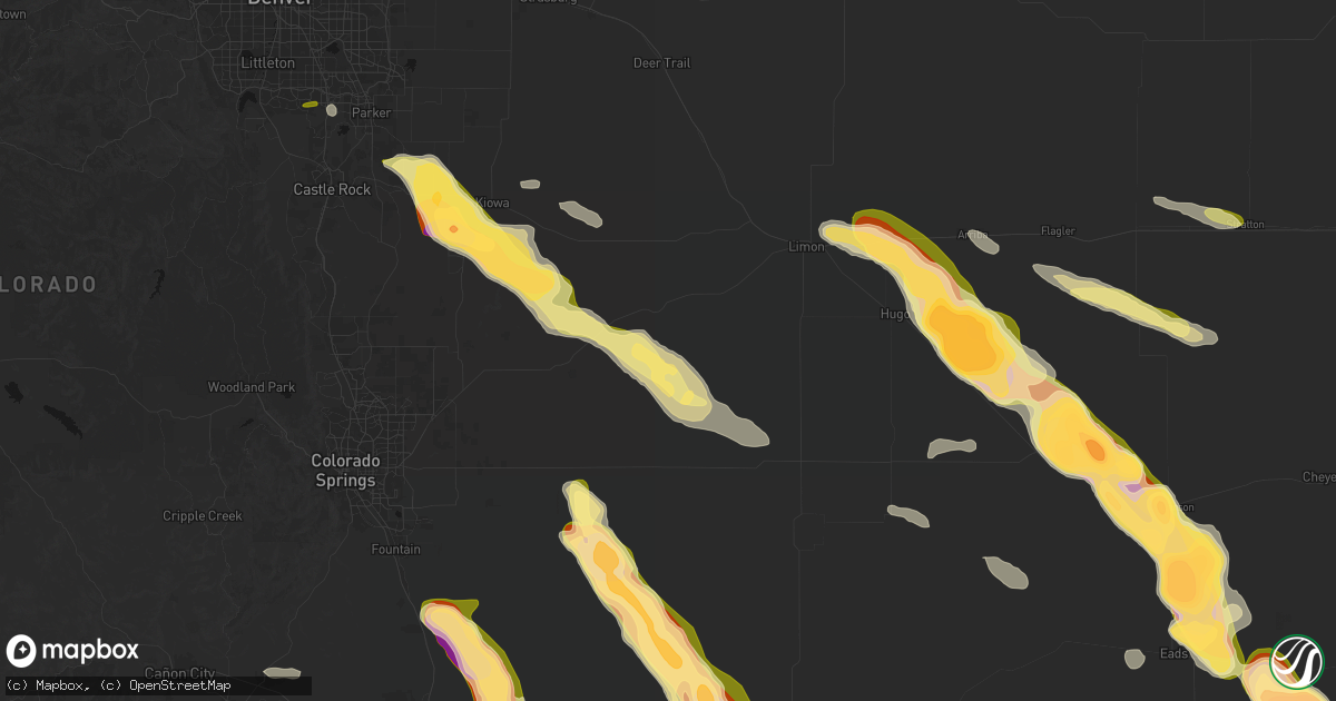 Hail map in Ramah, CO on September 20, 2026