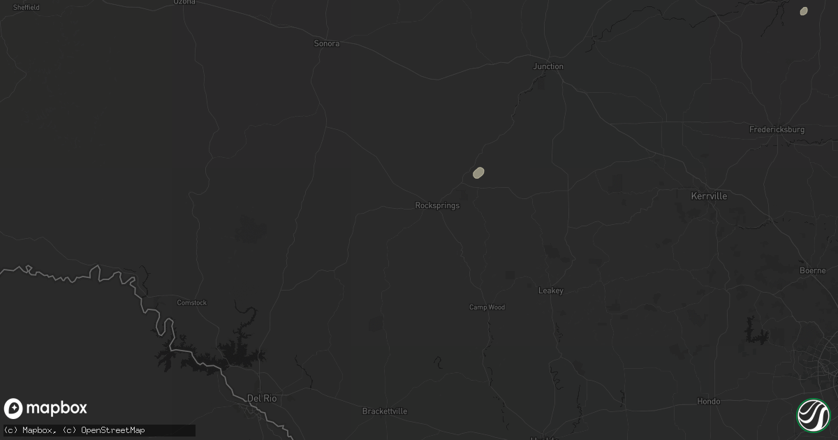 Hail map in Rocksprings, TX on September 20, 2026