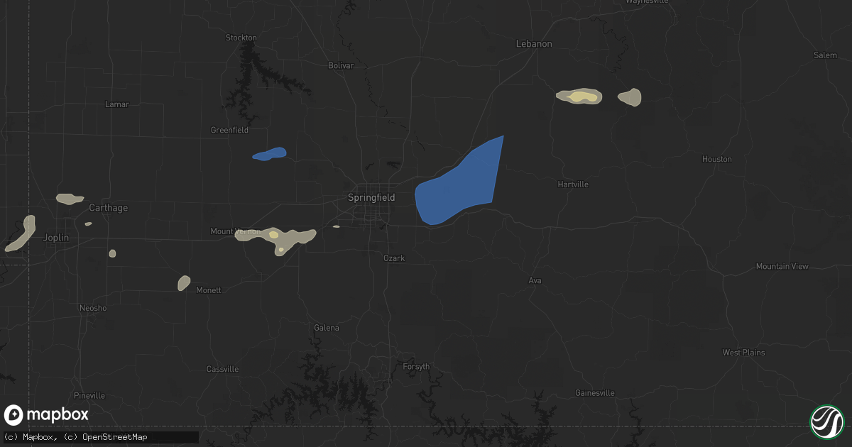 Hail map in Rogersville, MO on September 20, 2026