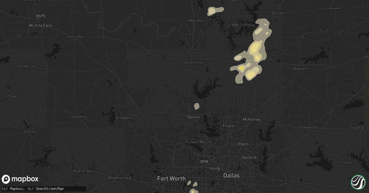 Hail map in Sanger, TX on September 20, 2026