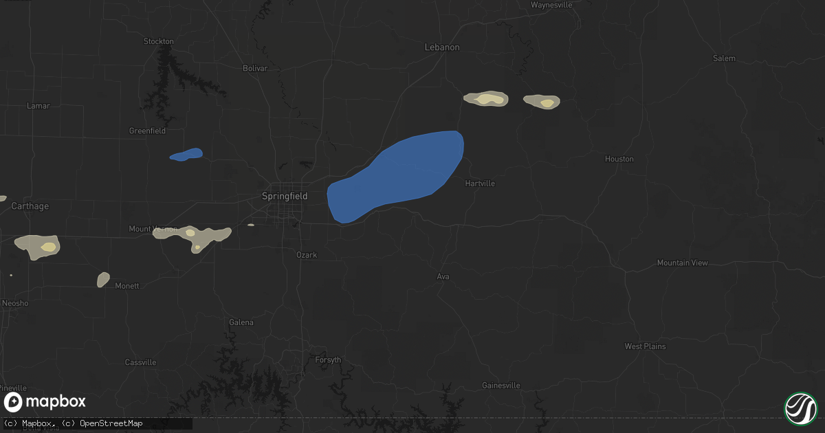 Hail map in Seymour, MO on September 20, 2026