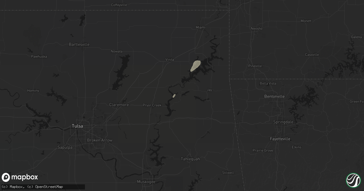 Hail map in Spavinaw, OK on September 20, 2026