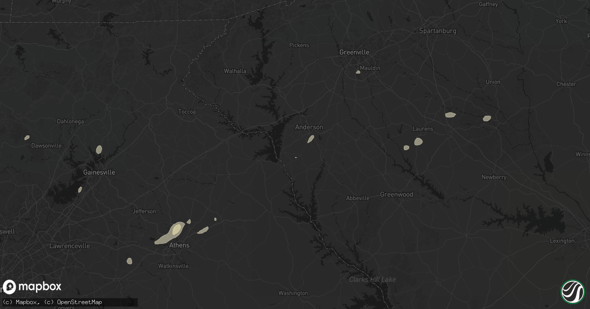 Hail map in Starr, SC on September 20, 2026
