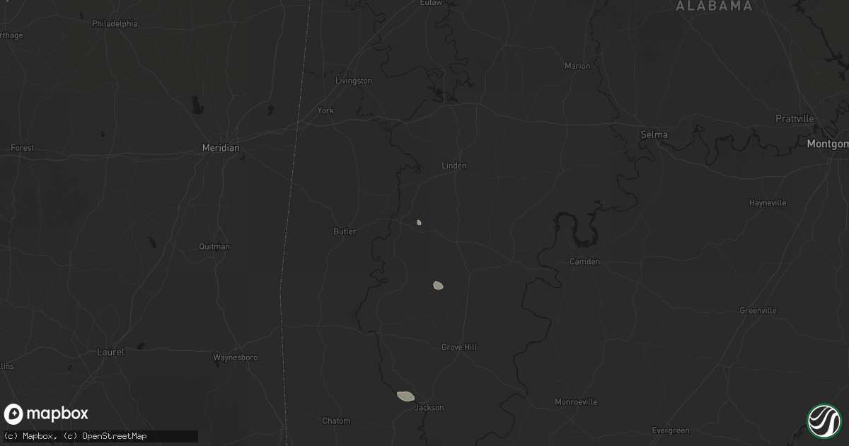 Hail map in Sweet Water, AL on September 20, 2026