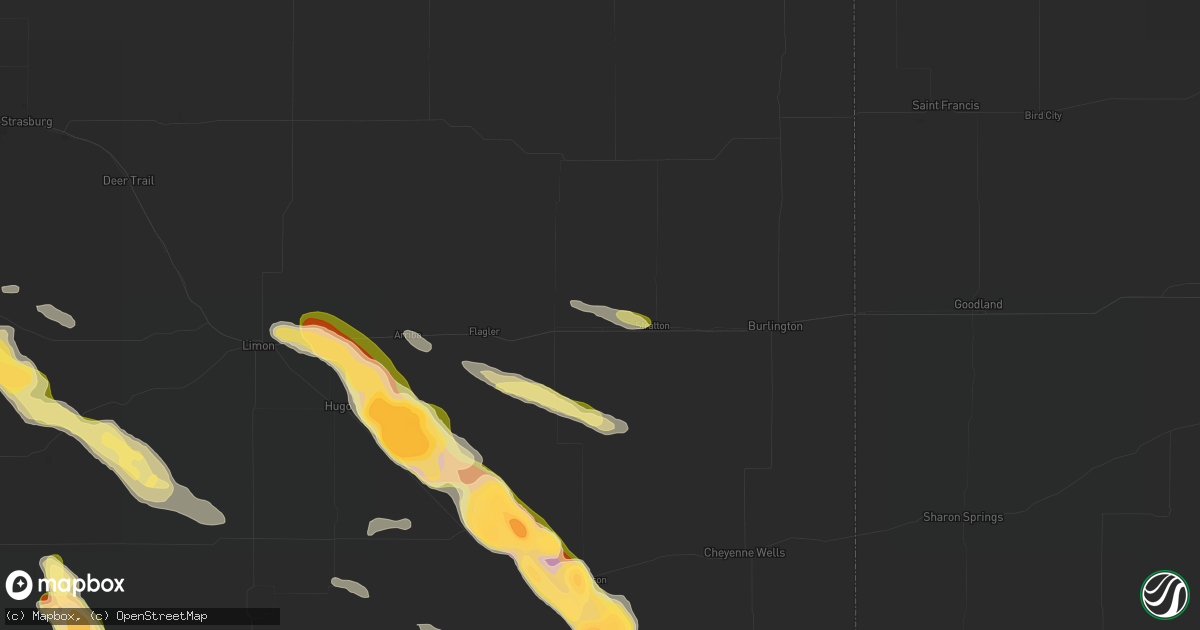 Hail map in Vona, CO on September 20, 2026