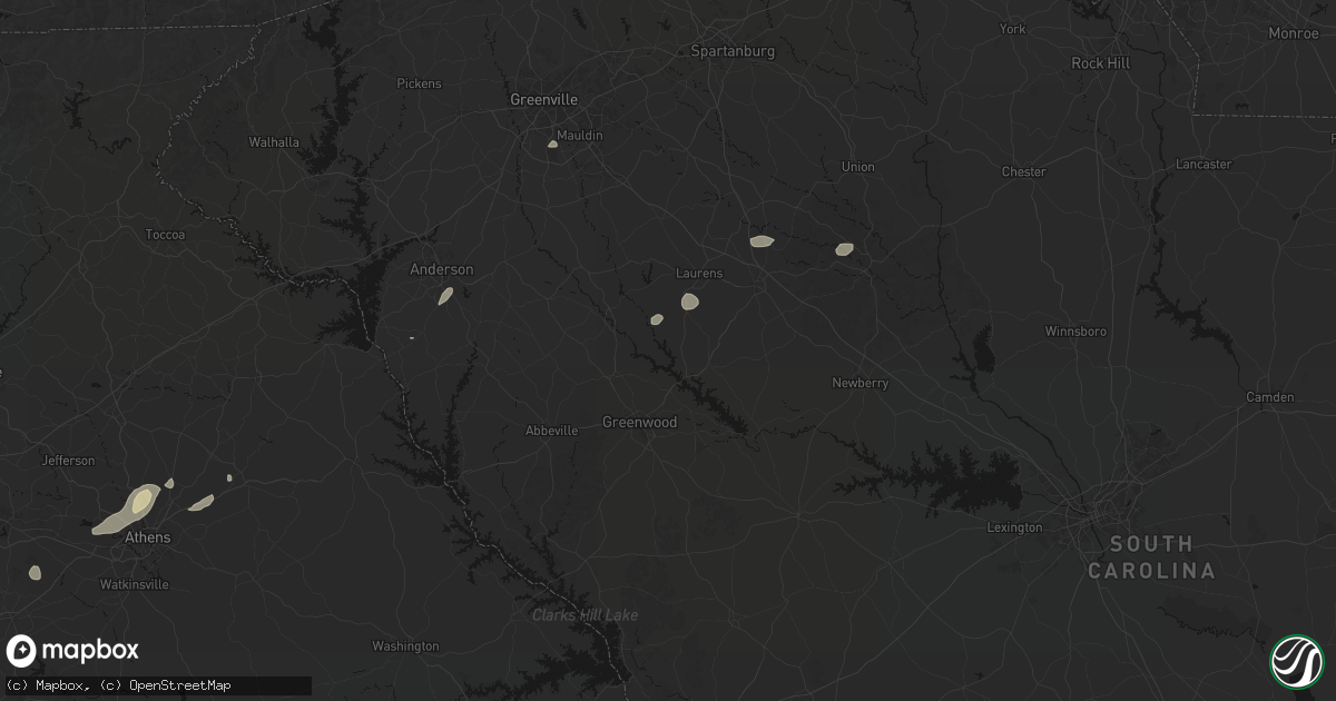 Hail map in Waterloo, SC on September 20, 2026