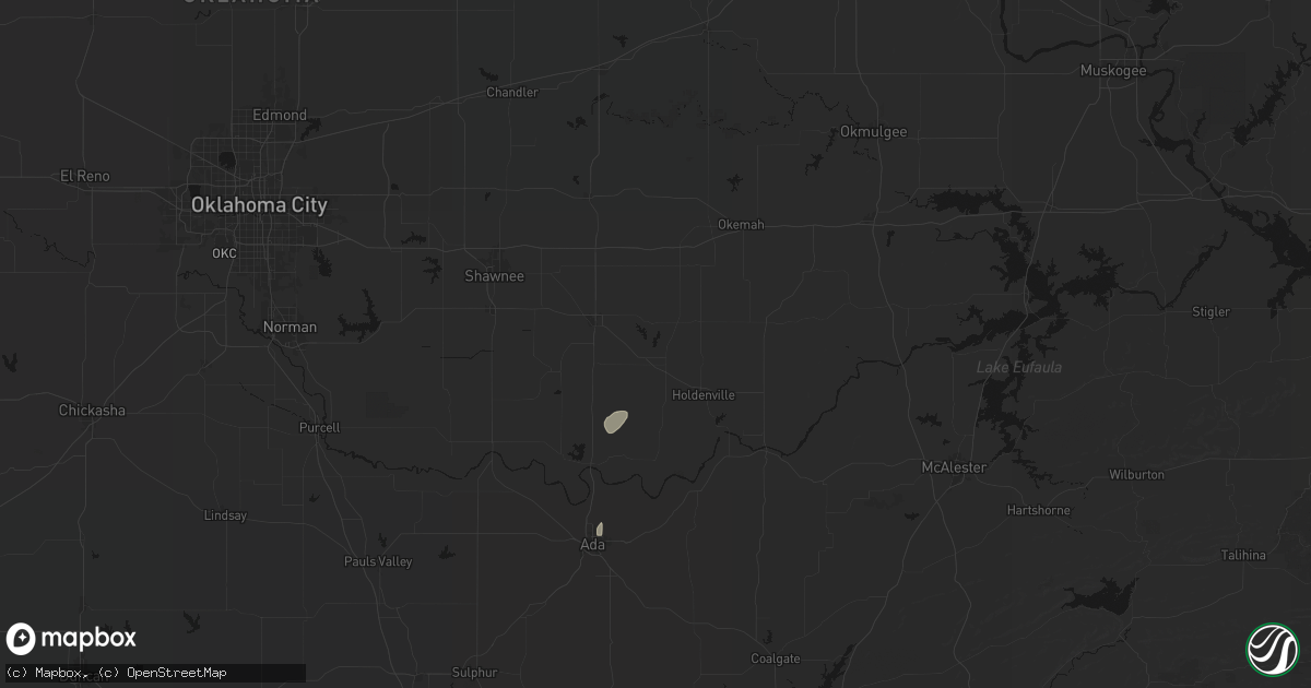 Hail map in Wewoka, OK on September 20, 2026