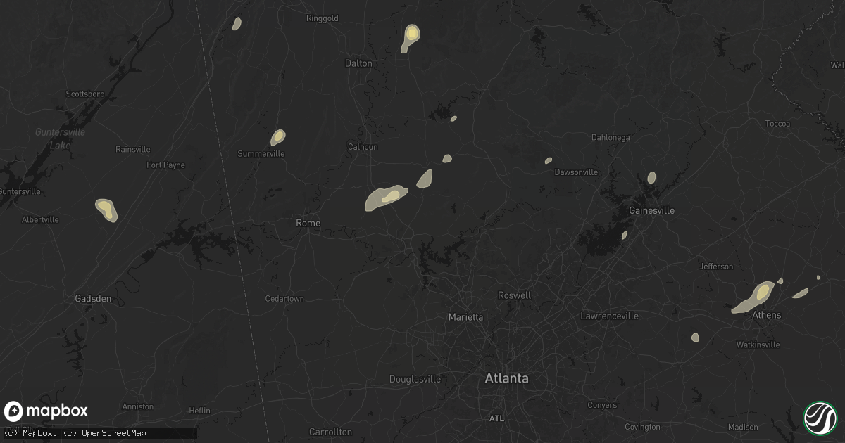 Hail map in White, GA on September 20, 2026