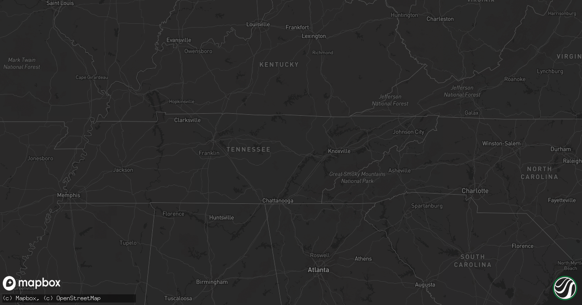 Hail map on September 21, 2012