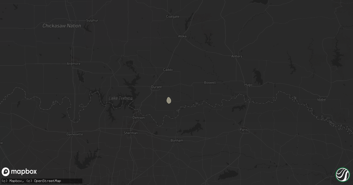 Hail map in Bokchito, OK on September 21, 2014