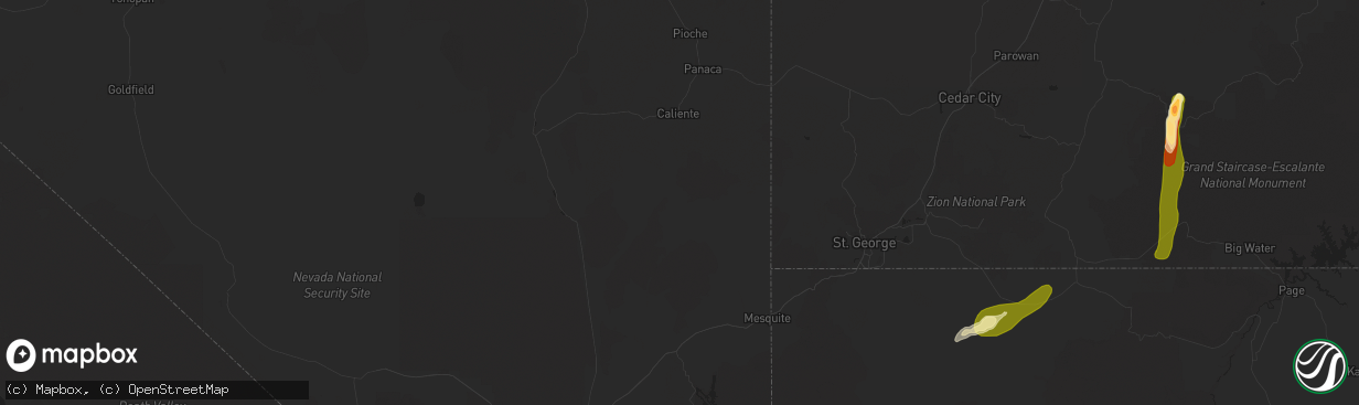 Hail map in Caliente, NV on September 21, 2014