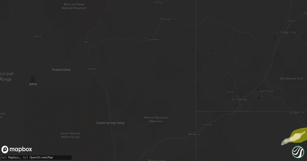 Hail map in Caliente, NV on September 21, 2014