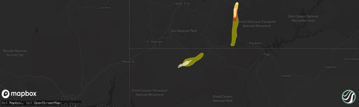 Hail map in Colorado City, AZ on September 21, 2014