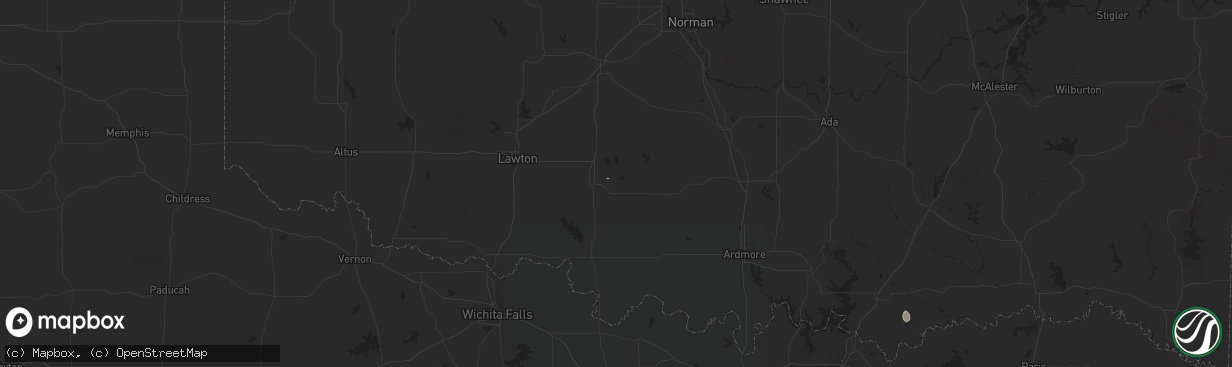 Hail map in Duncan, OK on September 21, 2014