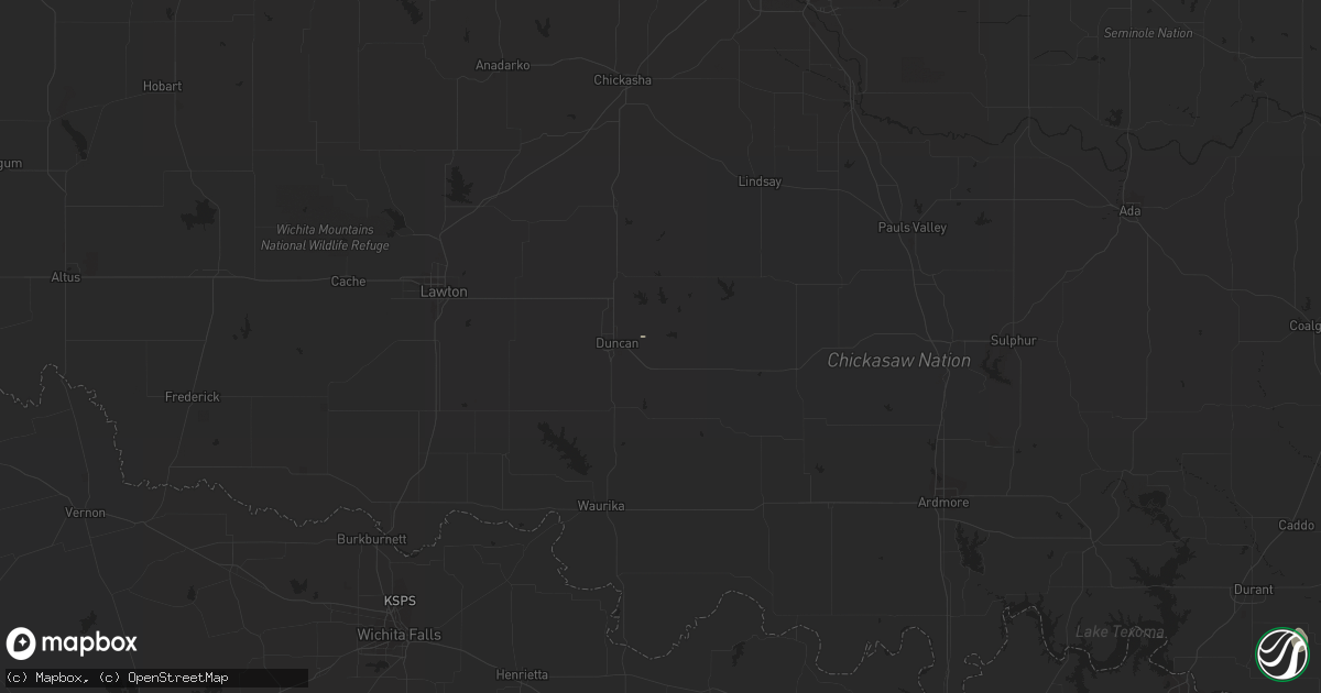 Hail map in Duncan, OK on September 21, 2014