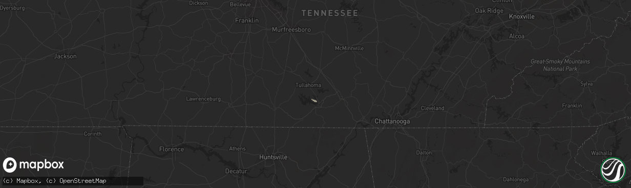 Hail map in Estill Springs, TN on September 21, 2014