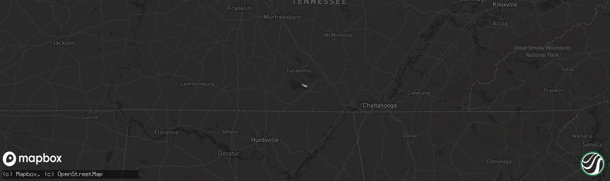 Hail map in Winchester, TN on September 21, 2014