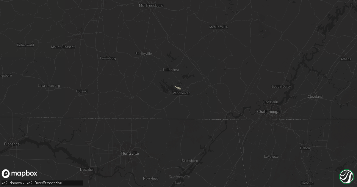Hail map in Winchester, TN on September 21, 2014