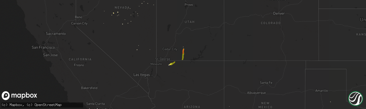 Hail map on September 21, 2014