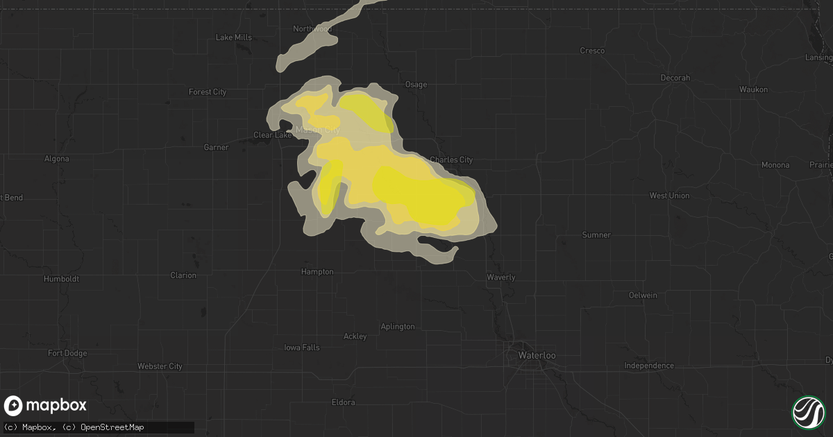 Hail map in Greene, IA on September 21, 2016