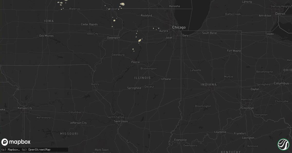 Hail map in Illinois on September 21, 2016